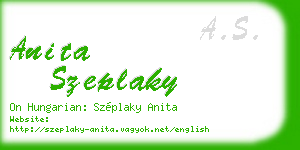 anita szeplaky business card